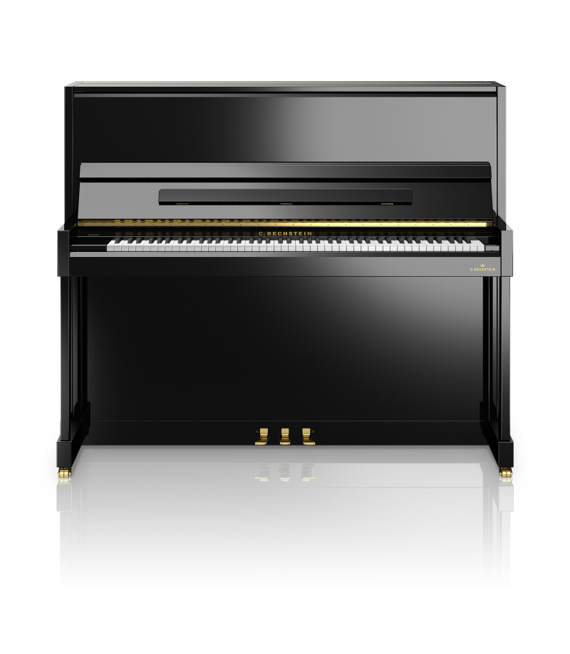 C. Bechstein Academy A6 schwarz poliert messing 126cm Klavier